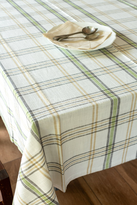 WOVEN SOFT COTTON TABLE CLOTH -6/8 seater-Customisable