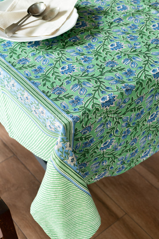 PRINTED COTTON TABLE CLOTH -6 /8seater with (detachable) tassels