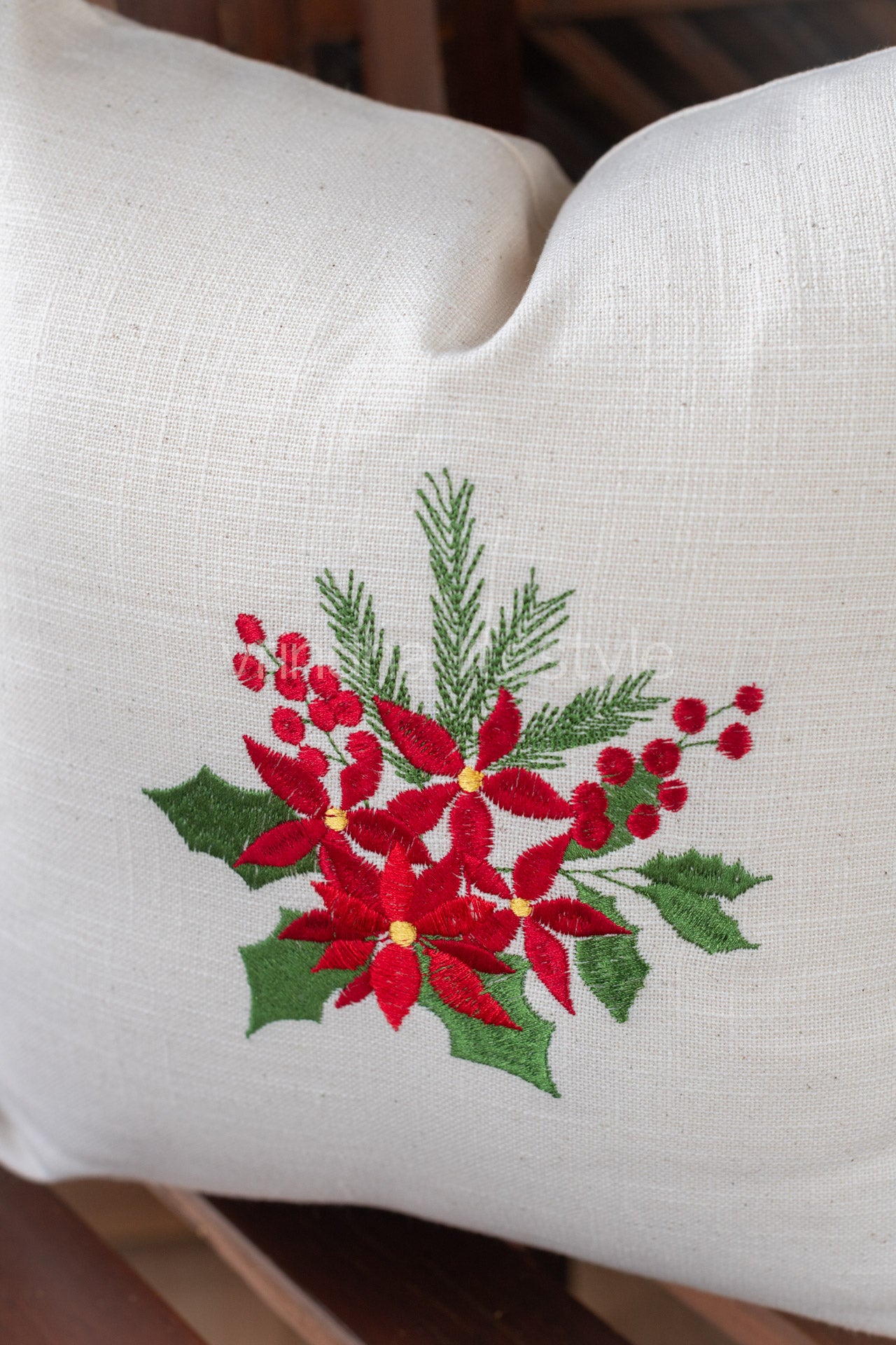 Cotton cushion cover with embroidery-Single unit- 16x16 inches