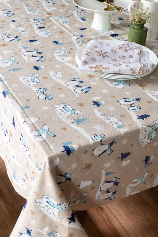 CHRISTMAS THEME TABLE CLOTH -8 to 10 seater