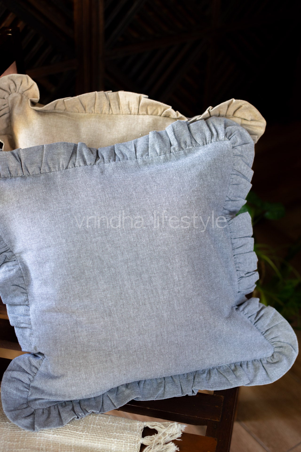 COTTON CUSHION COVERS with frill-Single Unit-Customisable