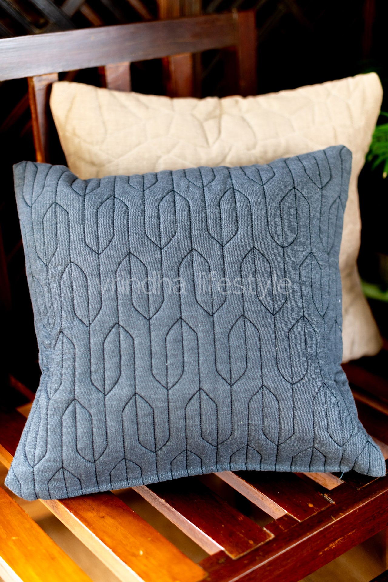 QUILTED COTTON CUSHION COVERS with frill-Single Unit-Customisable