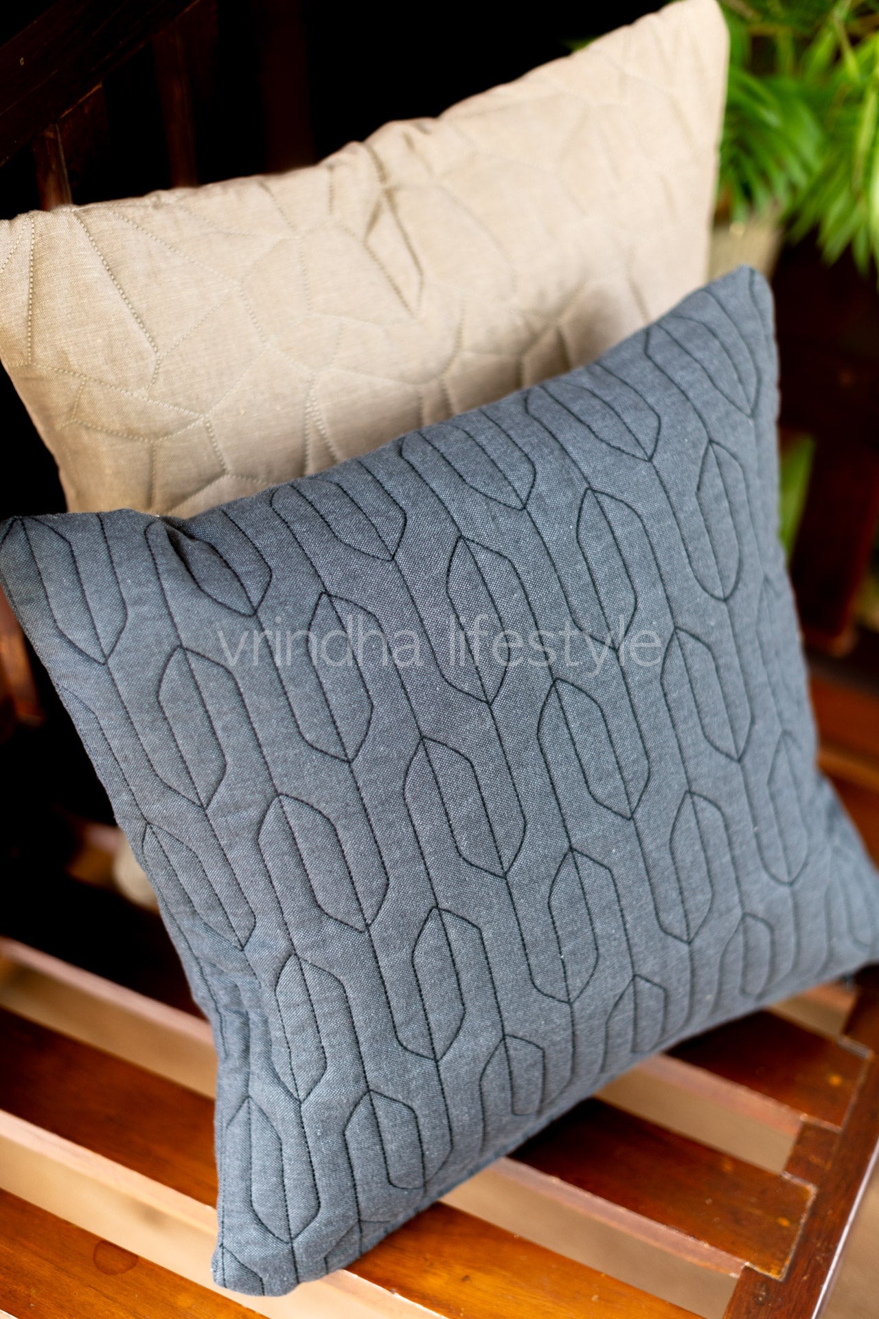 QUILTED COTTON CUSHION COVERS with frill-Single Unit-Customisable