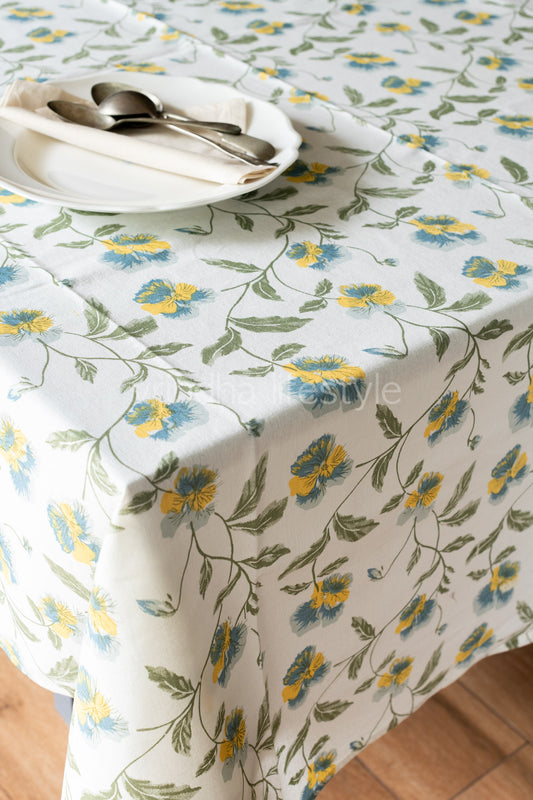 PRINTED COTTON TABLE CLOTH -6/8 seater-customisable