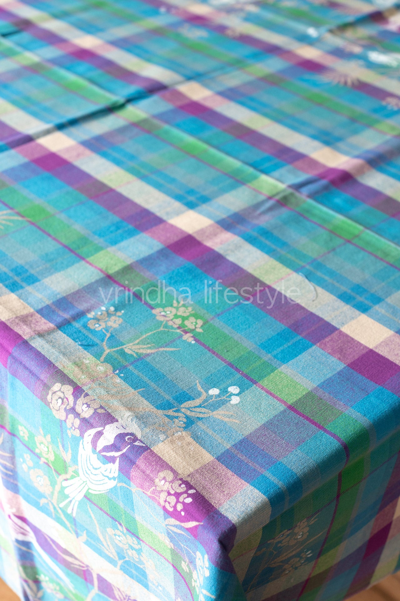 PRINTED COTTON TABLE CLOTH -4 seater