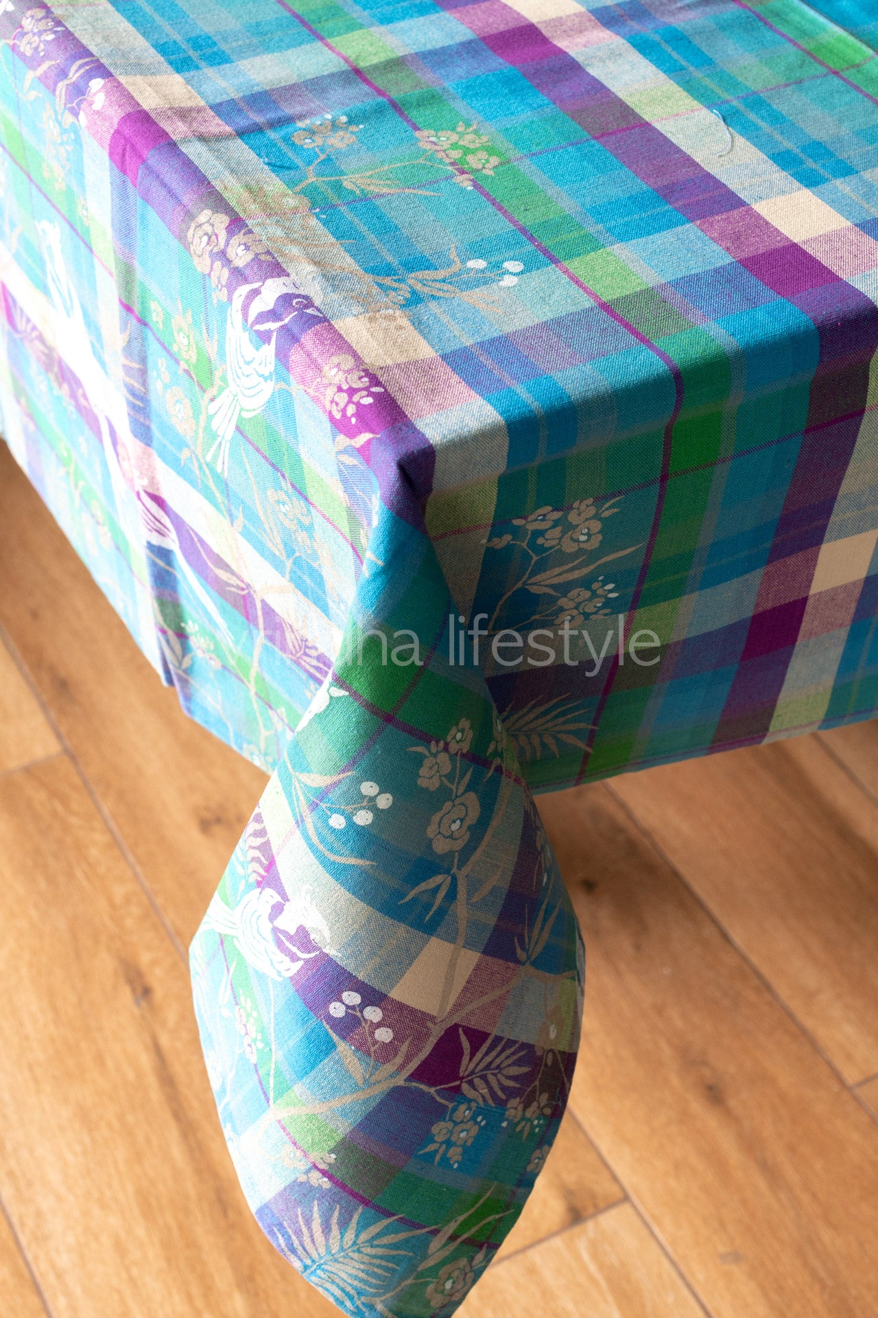 PRINTED COTTON TABLE CLOTH -4 seater