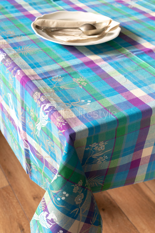 PRINTED COTTON TABLE CLOTH -4 seater