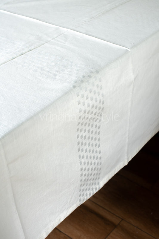 COTTON SLUB LUREX  table cloth-6/8 seater-customisable