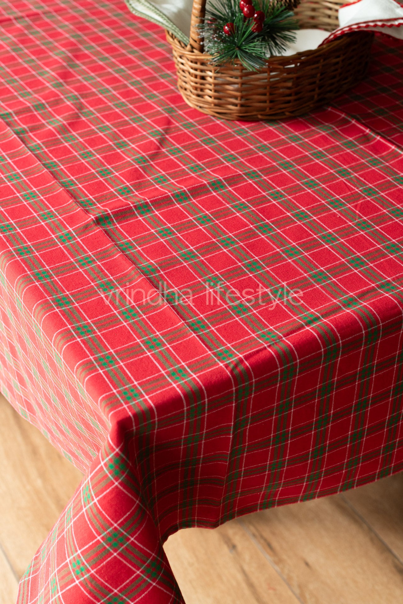 Woven cotton table cloth-8 seater-customisable