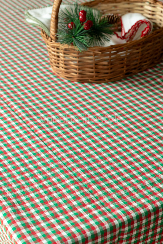 Woven cotton table cloth-8 seater