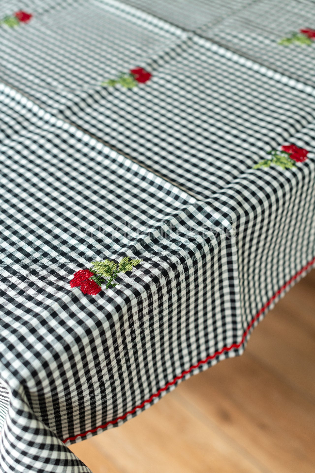 COFFEE TABLE CLOTH with cross stitch  embroidery -39x39 inches-customisable