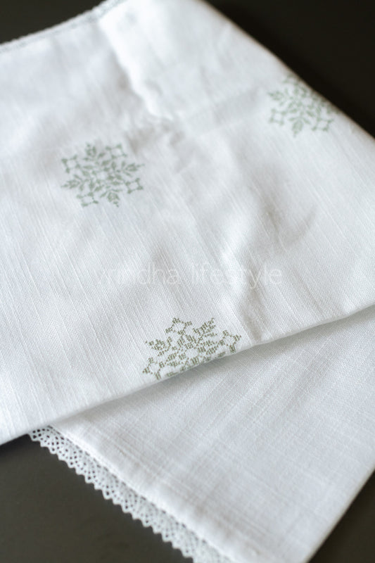 COFFEE TABLE CLOTH with embroidery -27x27 inches-customisable