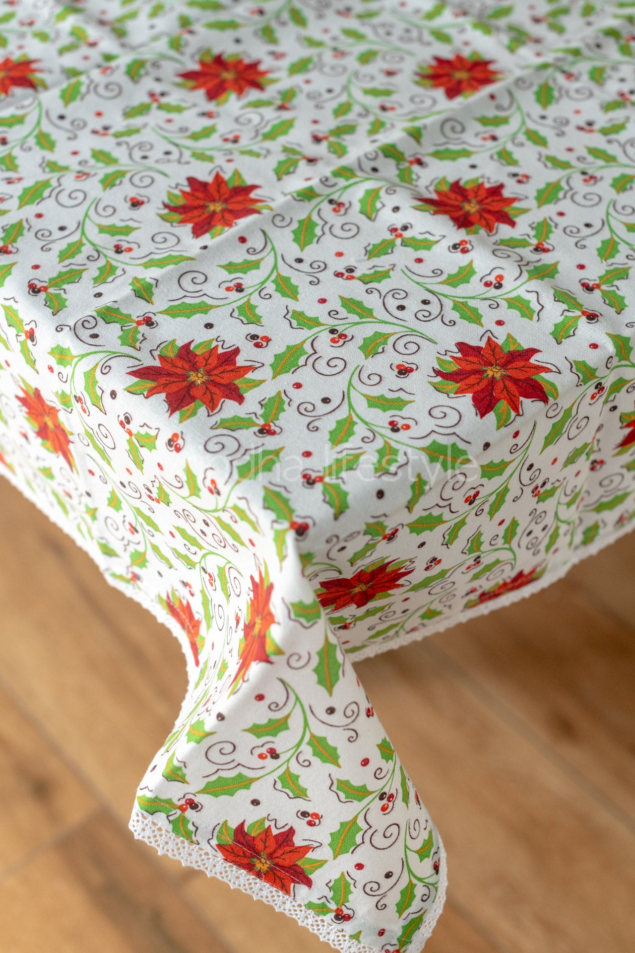 COFFEE TABLE CLOTH with embroidery -30x30 inches-customisable