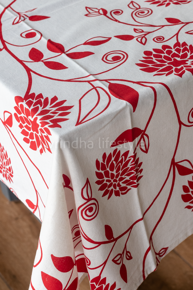 PRINTED COTTON TABLE CLOTH -4/6 seater