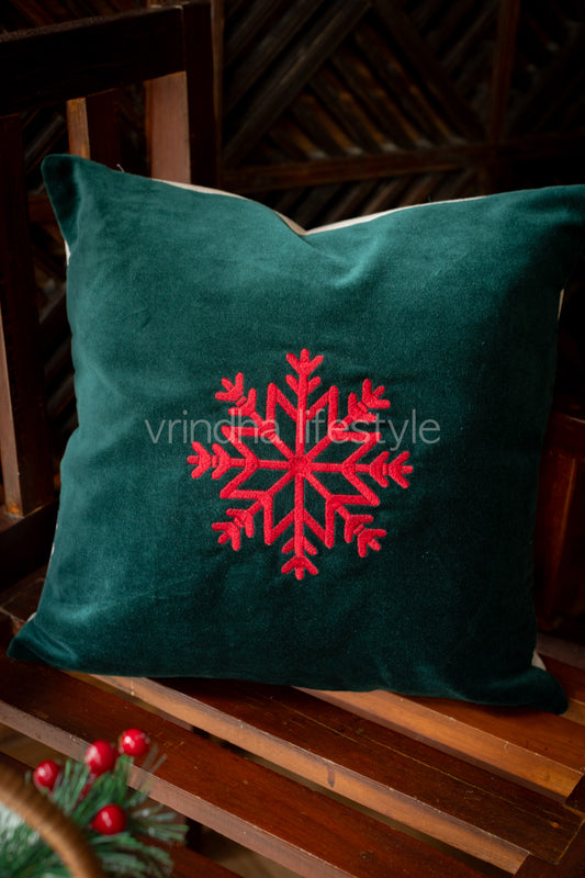 Velvet cushion cover with embroidery-customisable