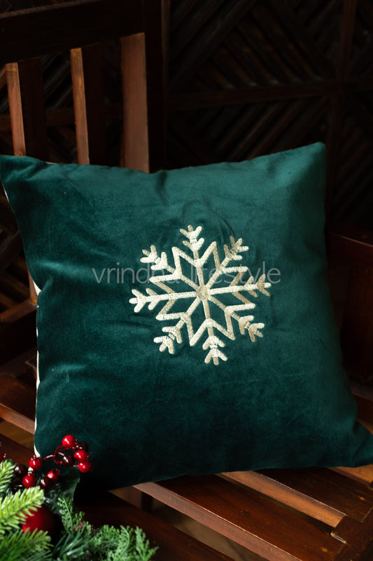 Velvet cushion cover with embroidery-customisable