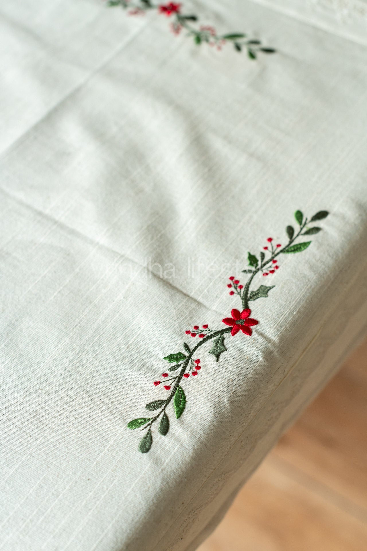 COFFEE TABLE CLOTH with cross stitch embroidery -29x29 inches-customisable