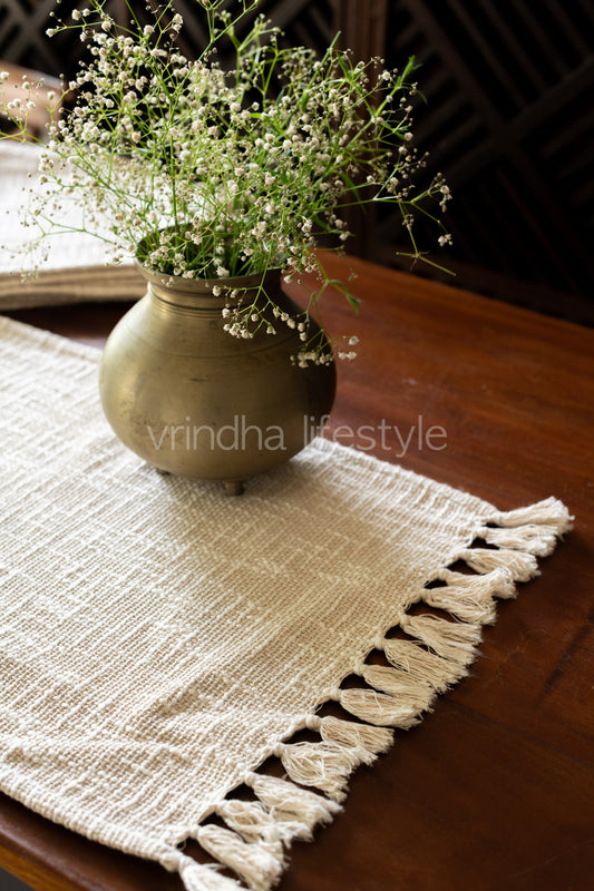 JUTE COTTON  PLACEMATS-TNT Fabric -Set of 6 placemats