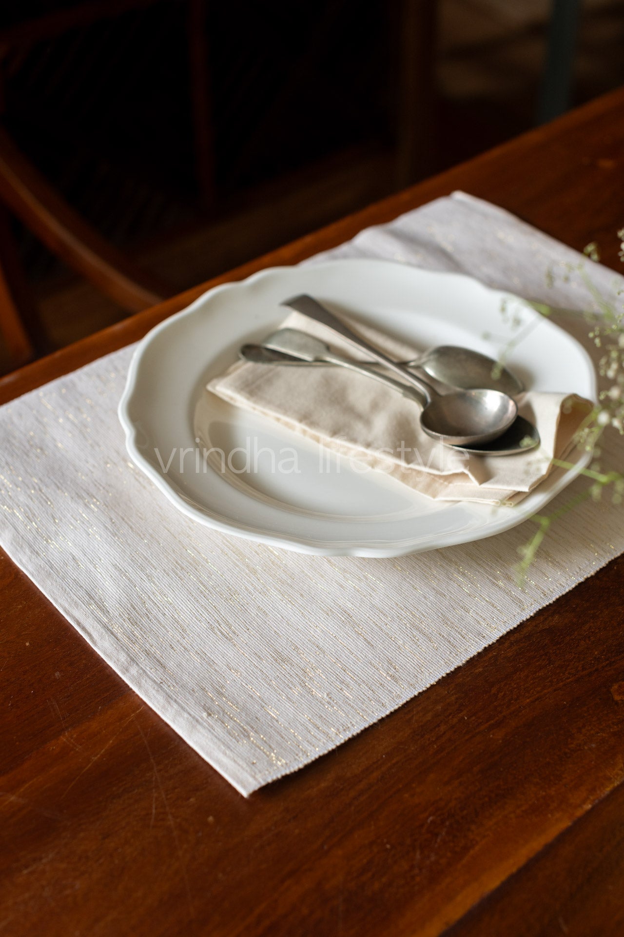 COTTON LUREX PLACEMATS -Set of 6 placemats