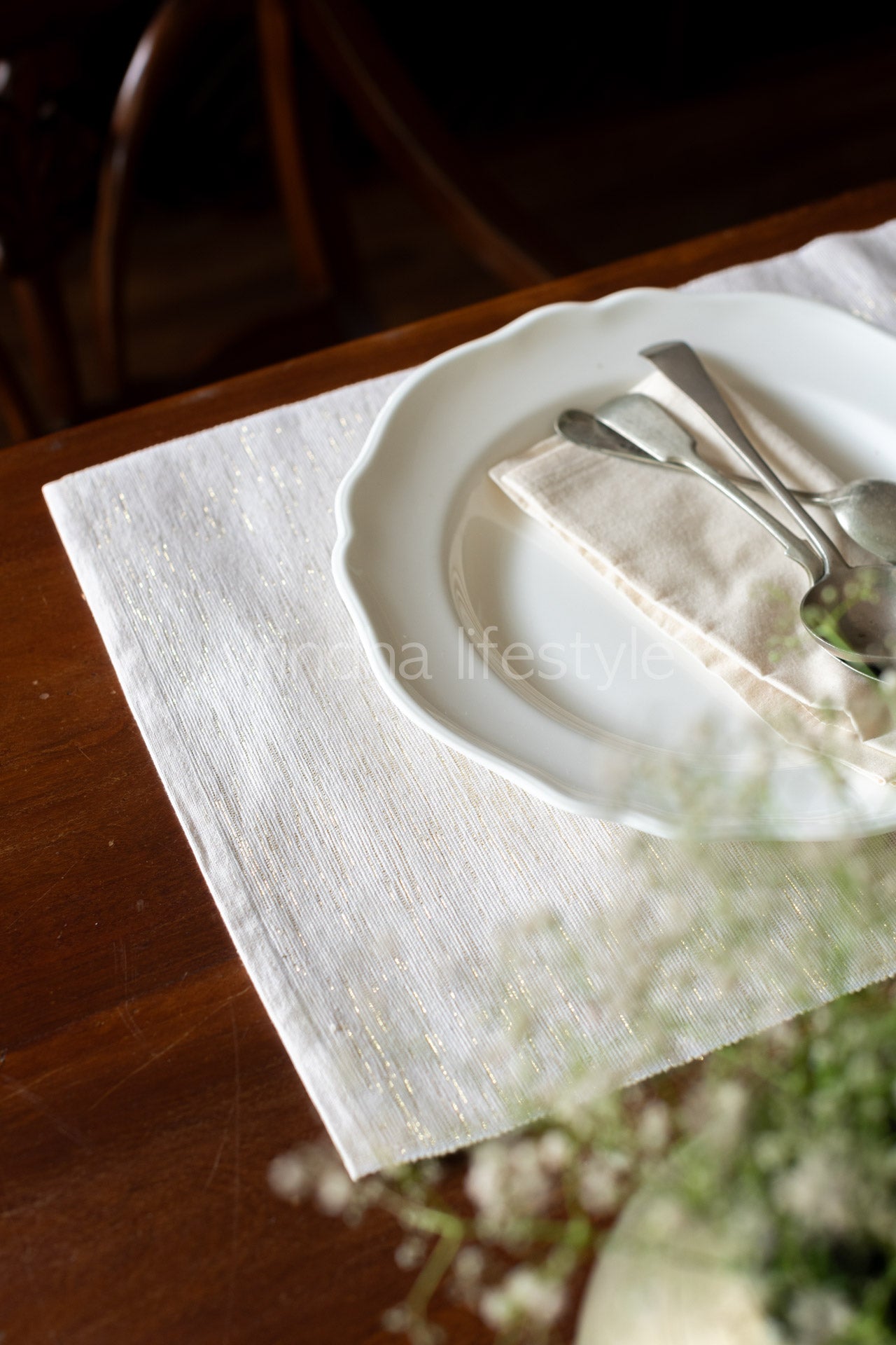 COTTON LUREX PLACEMATS -Set of 6 placemats