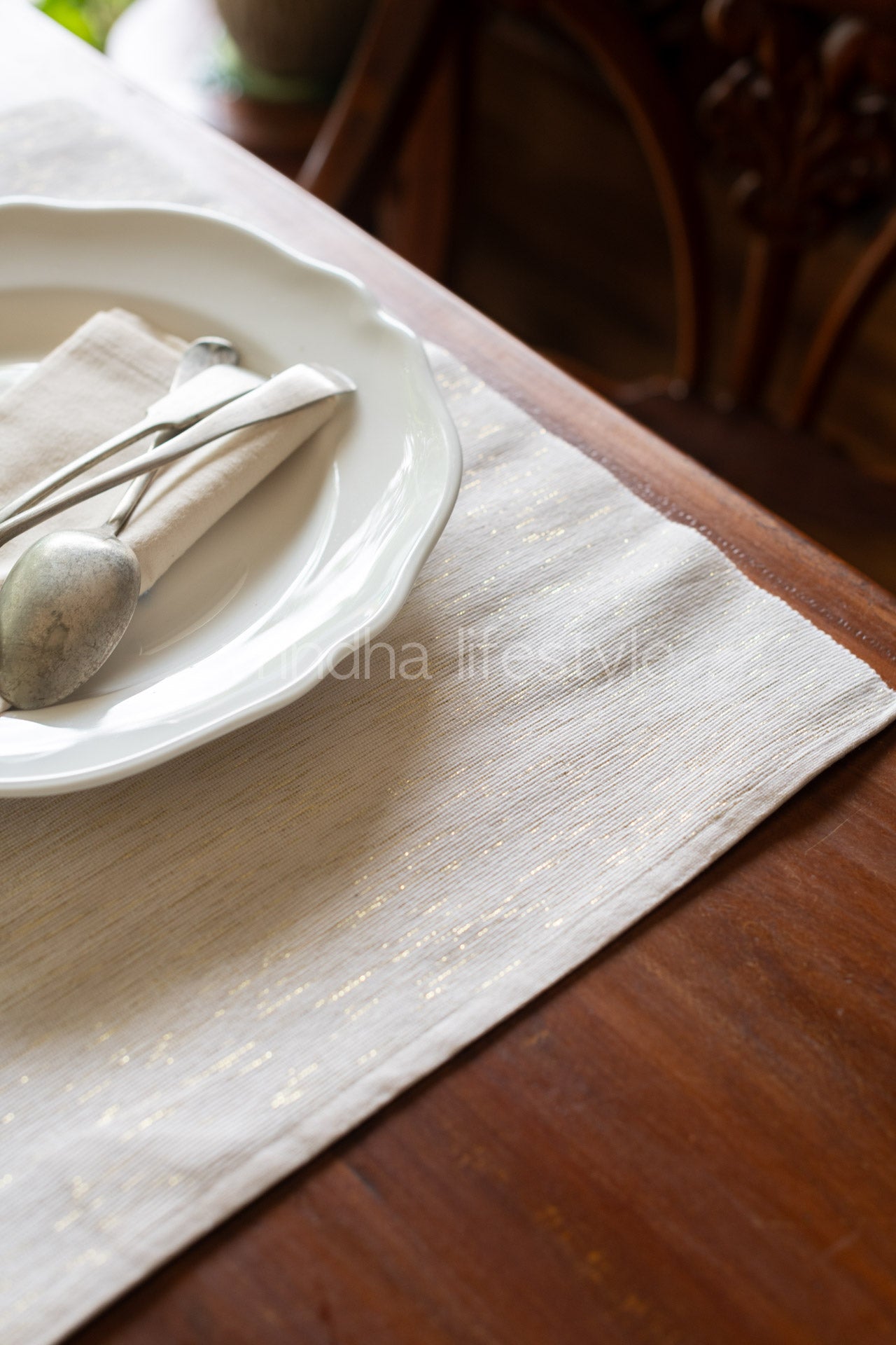 COTTON LUREX PLACEMATS -Set of 6 placemats