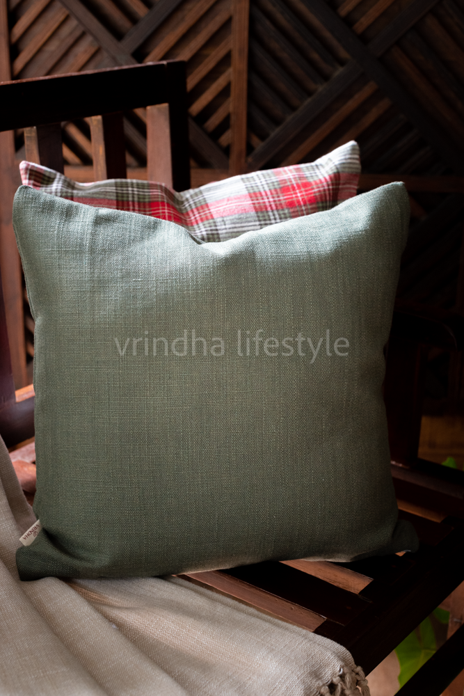 JUTE COTTON CUSHION COVERS-Single unit