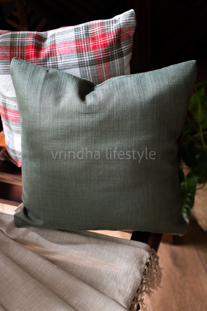 JUTE COTTON CUSHION COVERS-Single unit