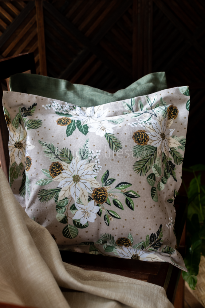 COTTON CUSHION COVERS,with flap opening-Single unit