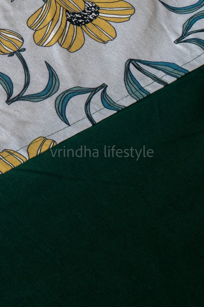 COTTON PRINTED BEDSHEET WITH PLAIN BORDER-King size