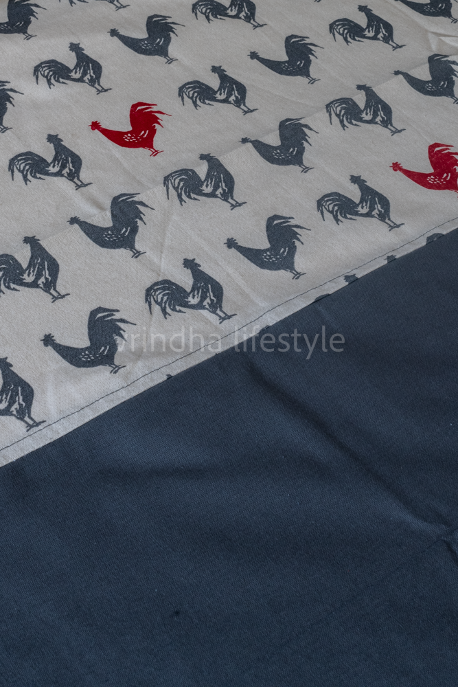 COTTON PRINTED BEDSHEET WITH PLAIN BORDER-King size