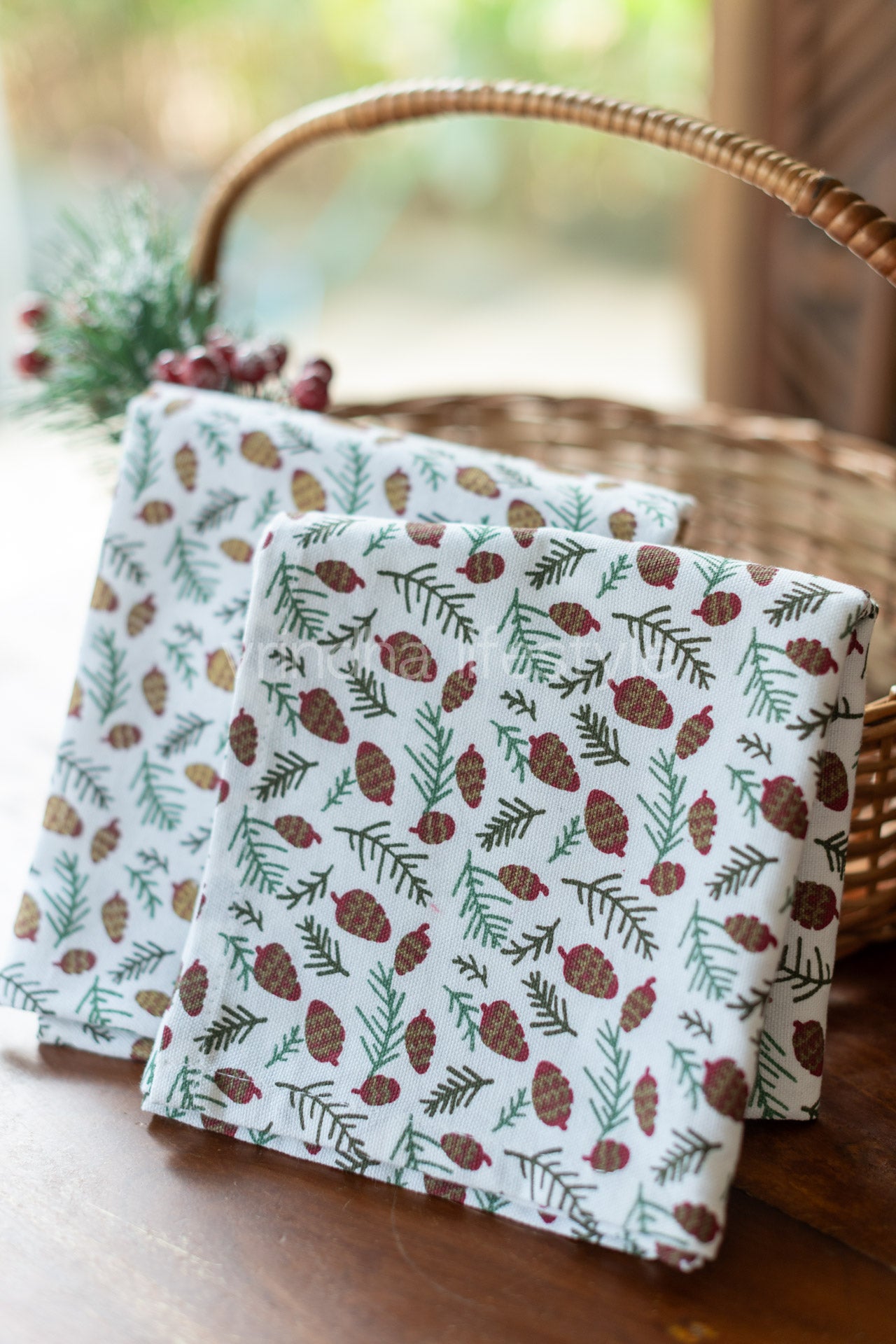 Printed cotton Kitchen towels-Set of two