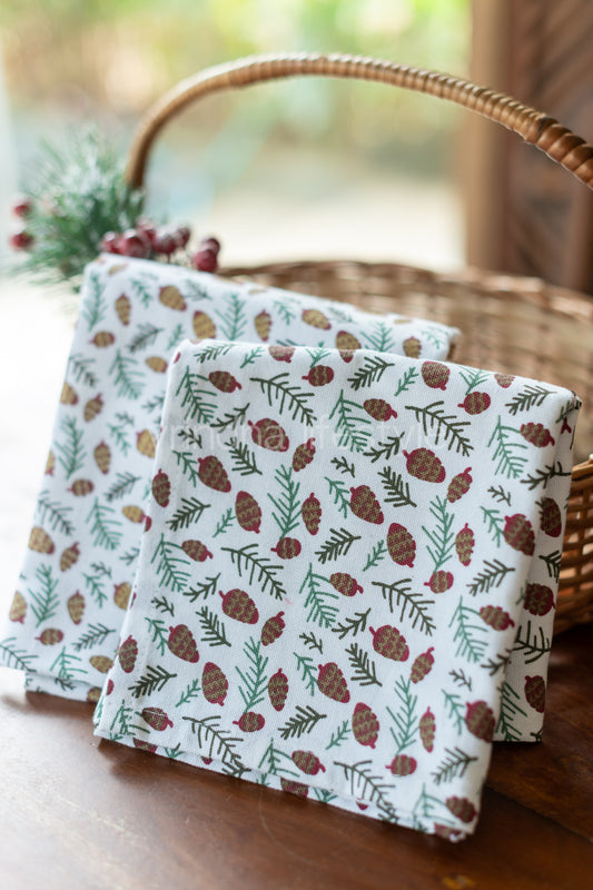 Printed cotton Kitchen towels-Set of two