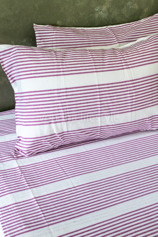 COTTON PRINTED BED SHEET WITH PLAIN BORDER-King size