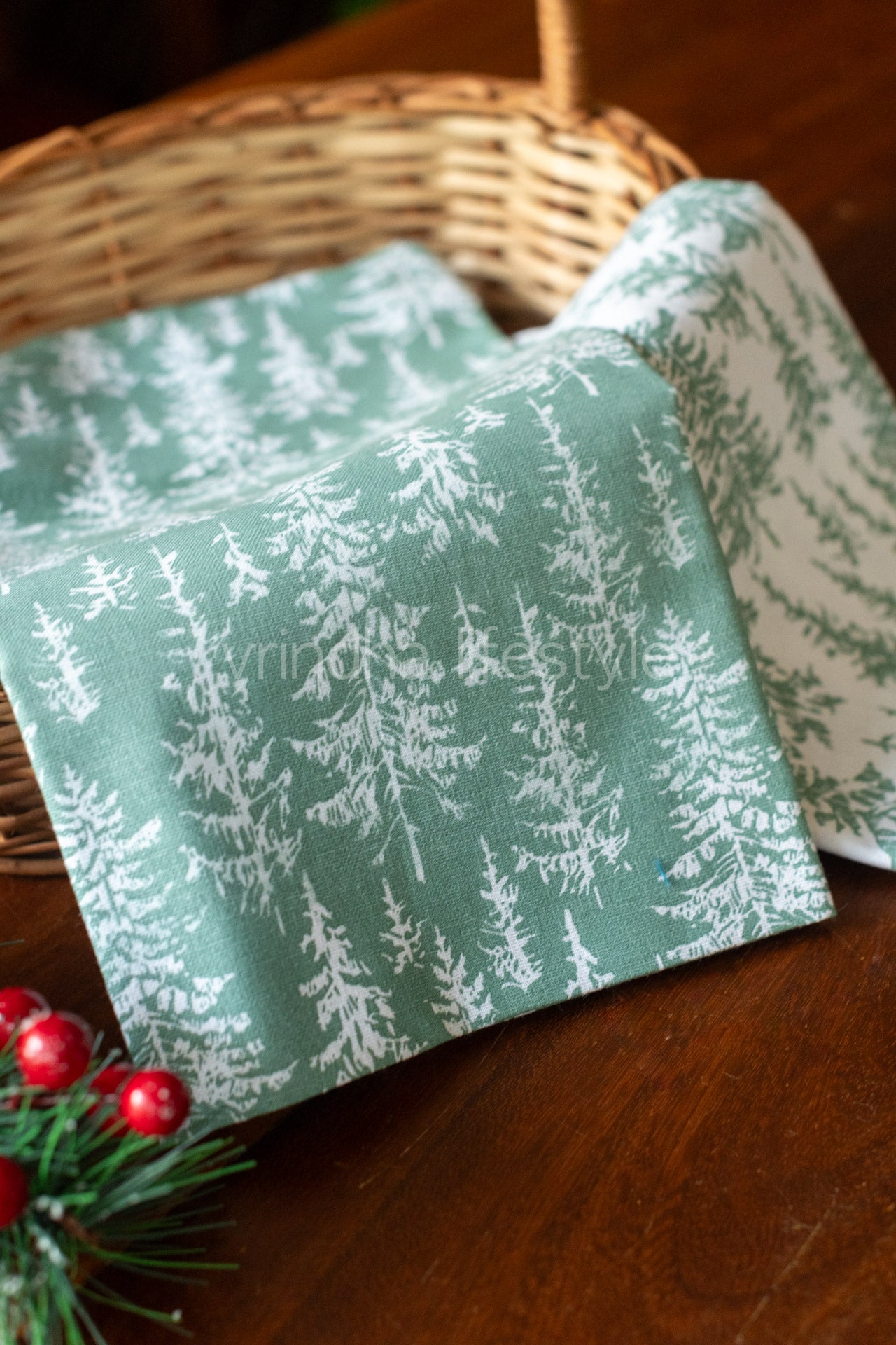 Printed cotton Kitchen towels-Set of two