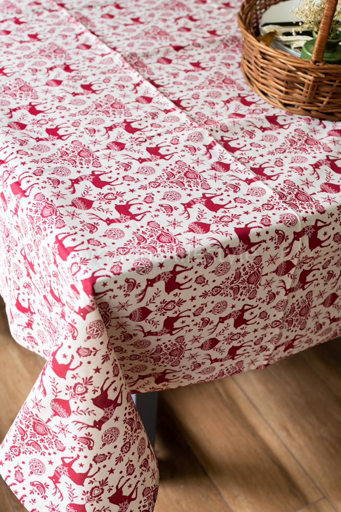 CHRISTMAS THEME TABLE CLOTH -6 to 8 seater (customisable )