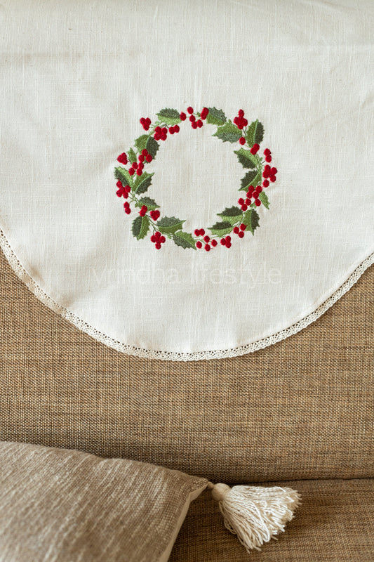 PREMIUM SOFA BACK COVER-with embroidery and lace detailing -Single unit