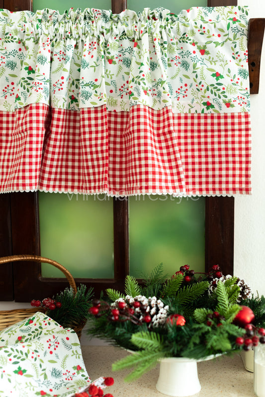KITCHEN VALANCE-printed cotton fabric-Single unit-customisable