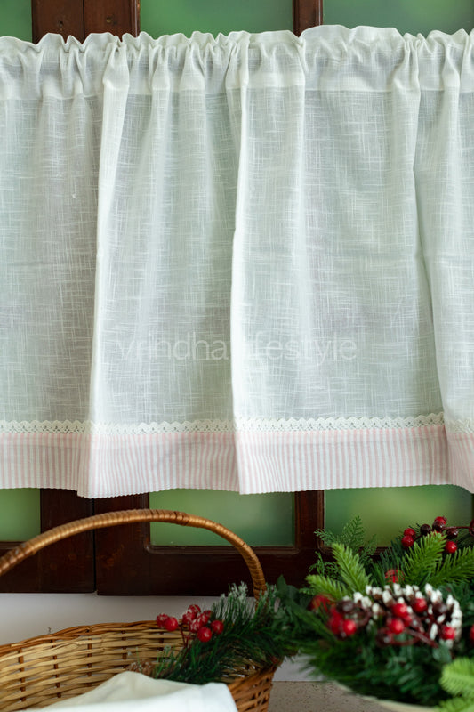 KITCHEN VALANCE-cotton slub -one unit,customisable