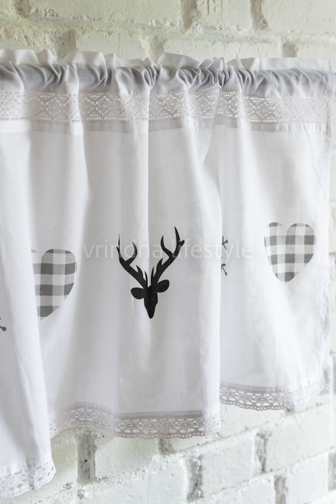 KITCHEN VALANCE-Sheer curtain with lace