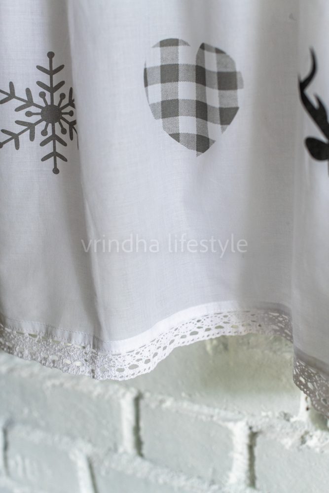 KITCHEN VALANCE-Sheer curtain with lace