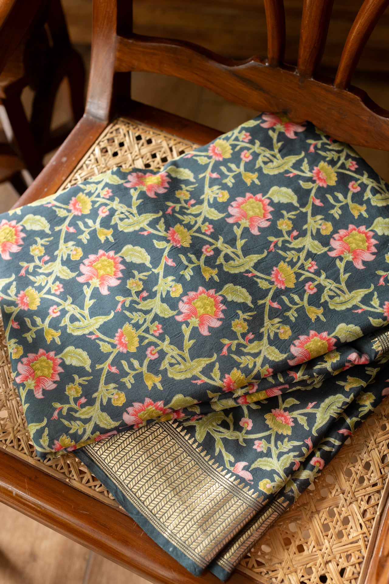 Printed Assam silk saree
