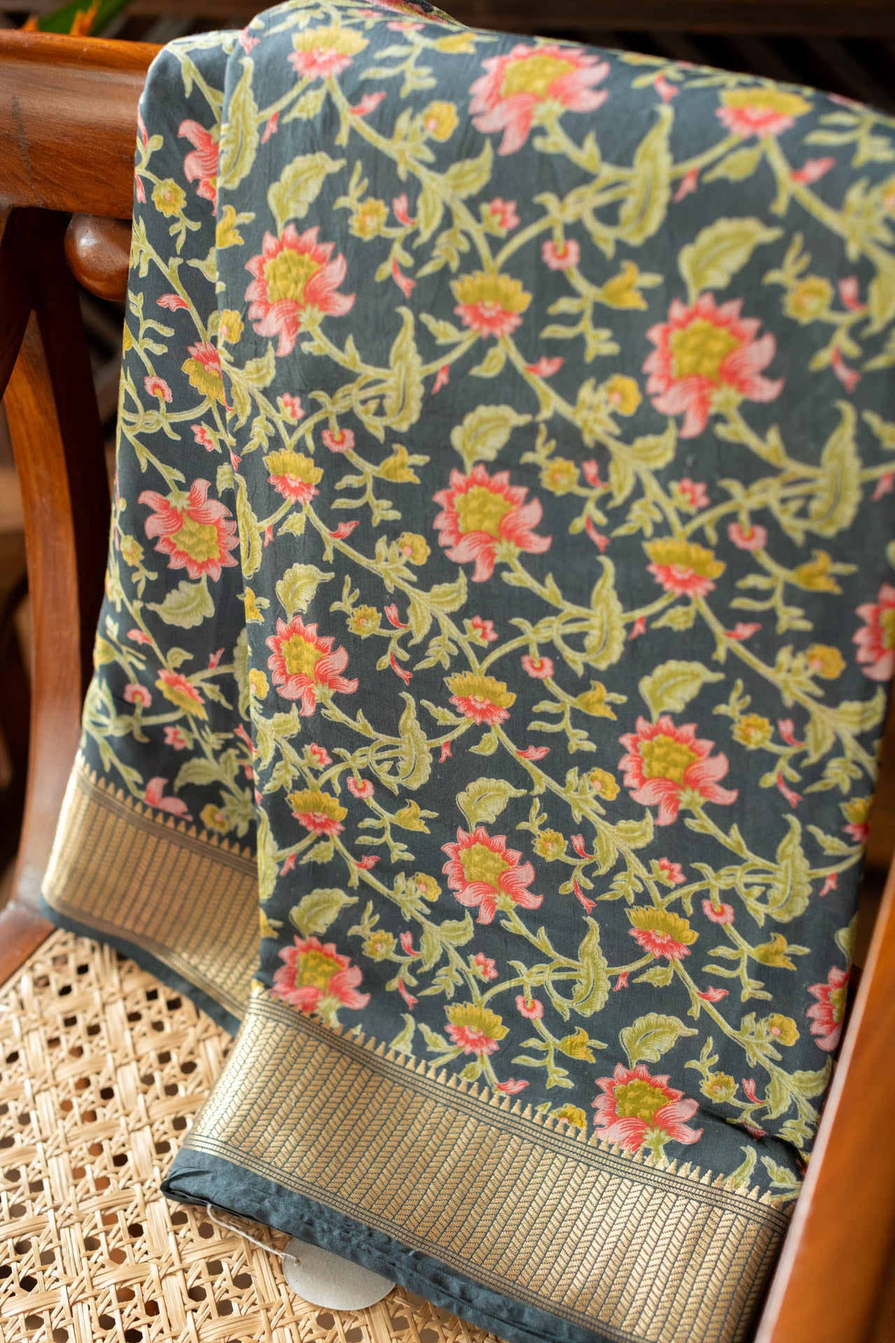 Printed Assam silk saree
