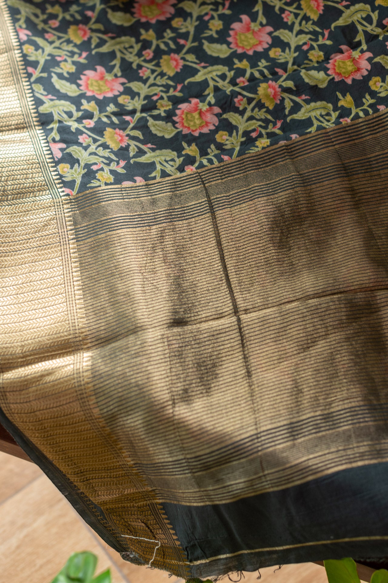 Printed Assam silk saree