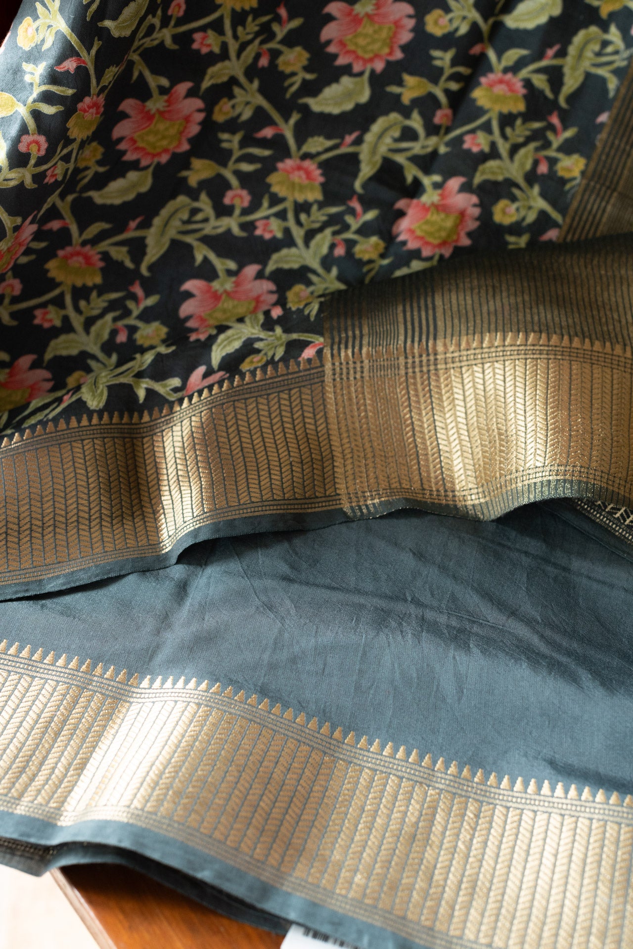 Printed Assam silk saree