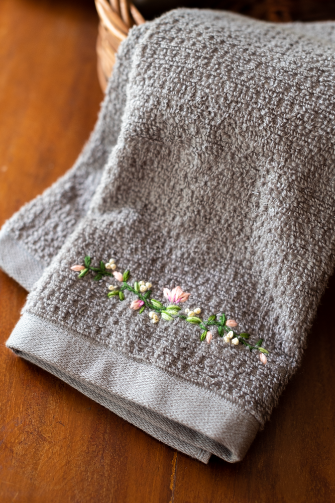 SOFT HAND TOWEL with hand embroidery -16x24 inches( single unit)