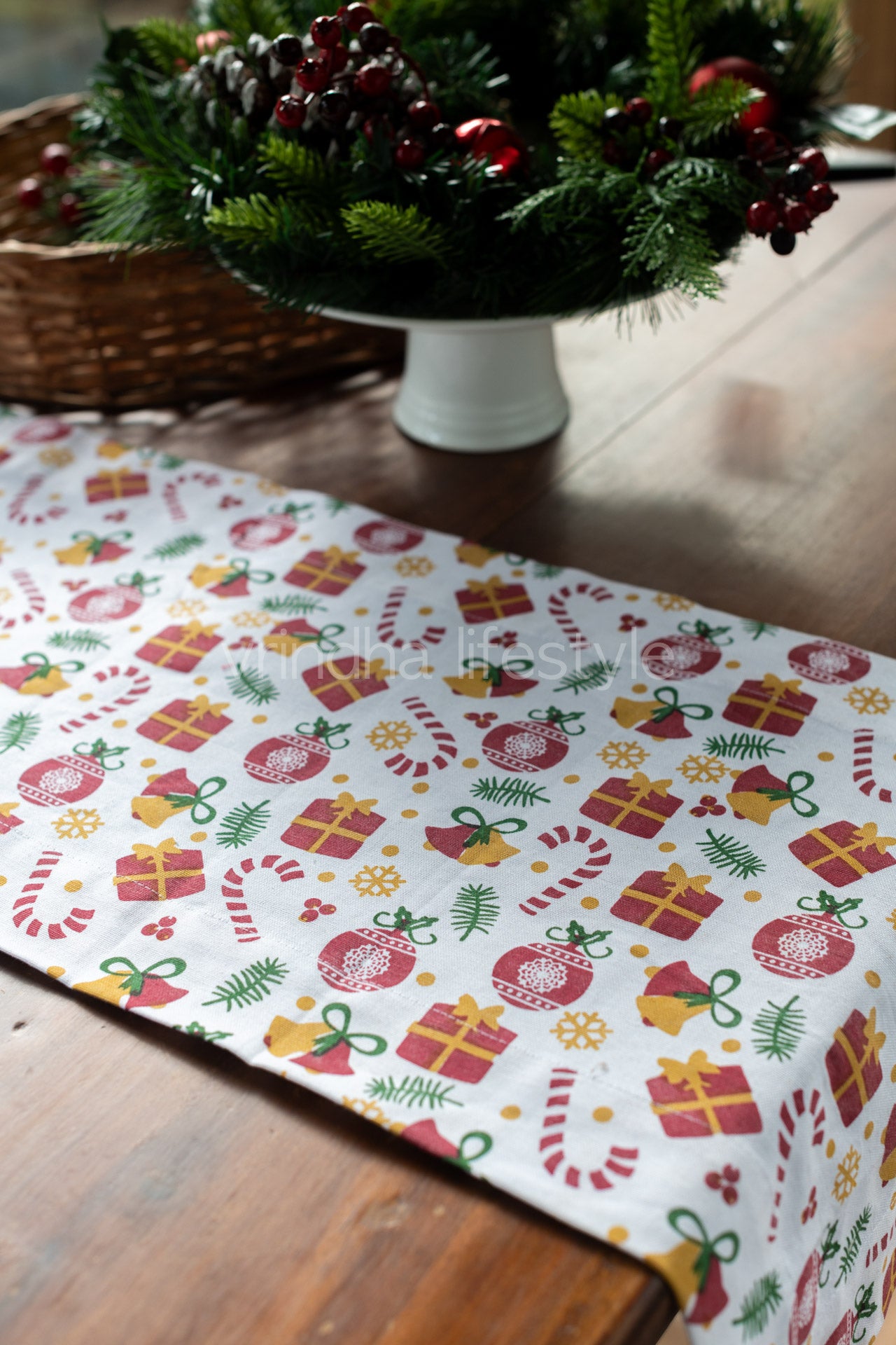 Cotton table runner 13.5x50 inches-customisable