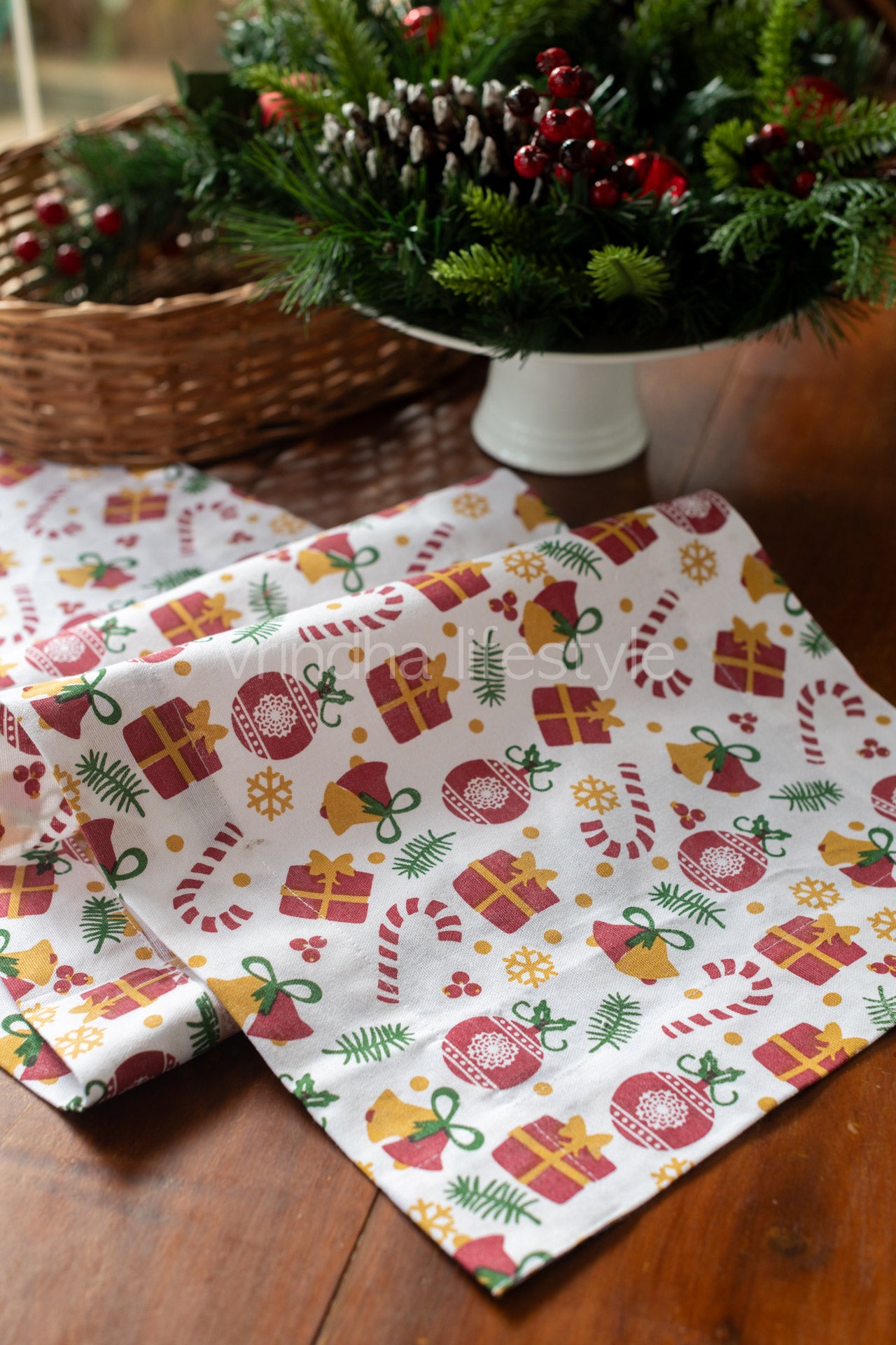 Cotton table runner 13.5x50 inches-customisable