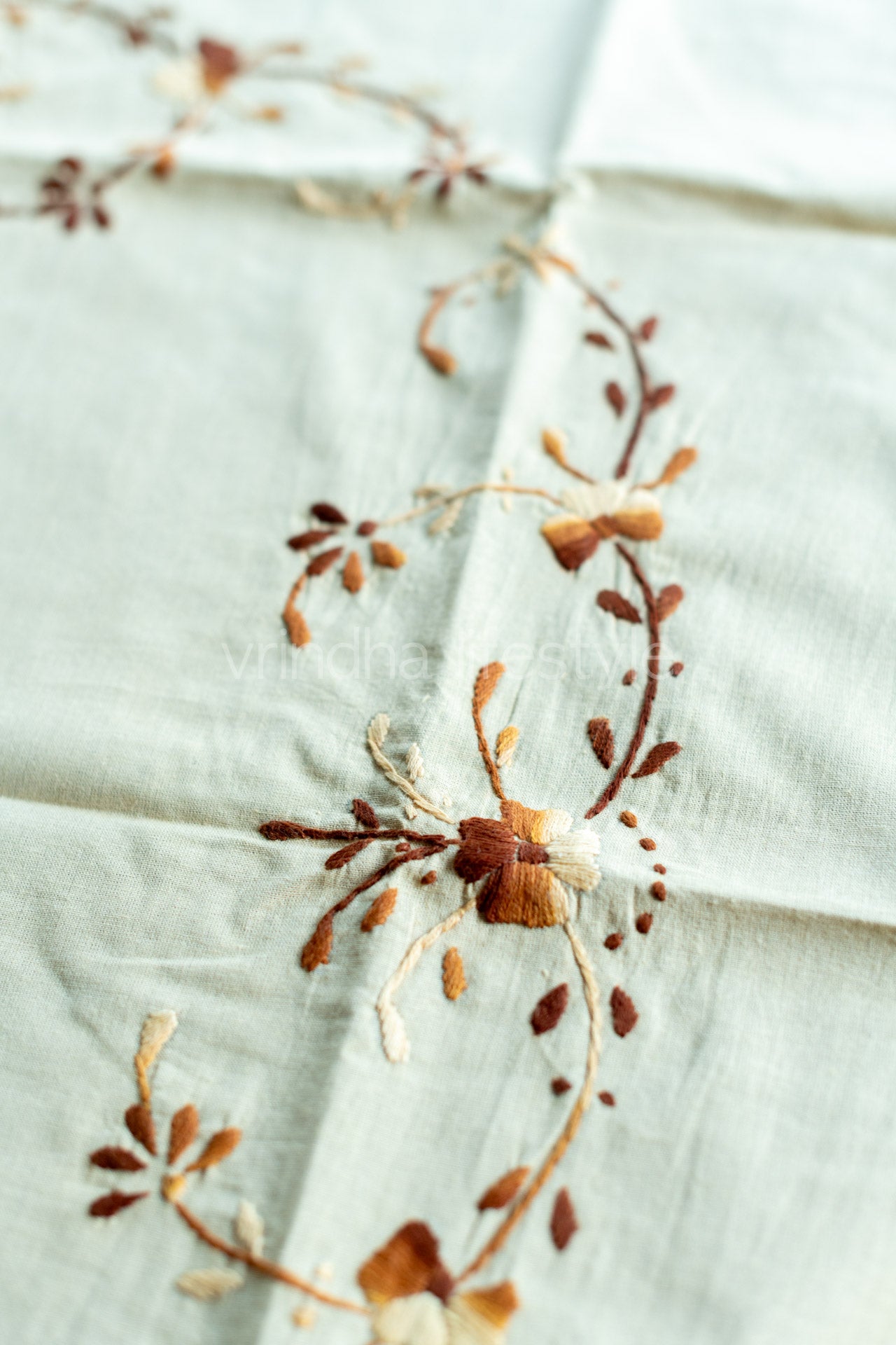 COFFEE TABLE CLOTH with hand embroidery -29x29 inches
