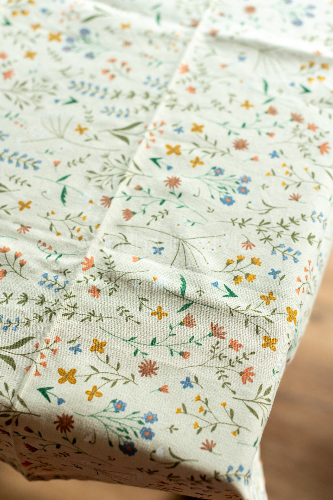 Cotton printed table cover with lace detailing -coffee table-30x30 inches-customisable