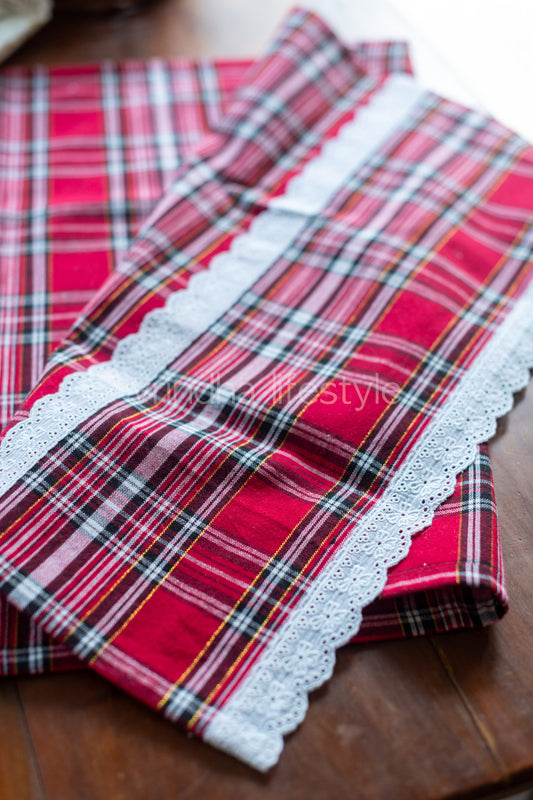 Fridge top cover-Cotton with lace detailing-customisable